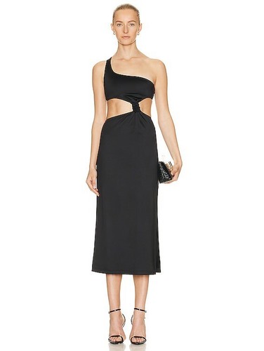 Nuovo abito annodato a una spalla Versace taglia 10US 46IT $1095
