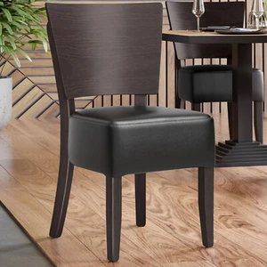 JUEGO DE 2 PETRO | Silla de bistró | Negro | Cuero | Sillas de gas, Silla de bistró - Imagen 1 de 8