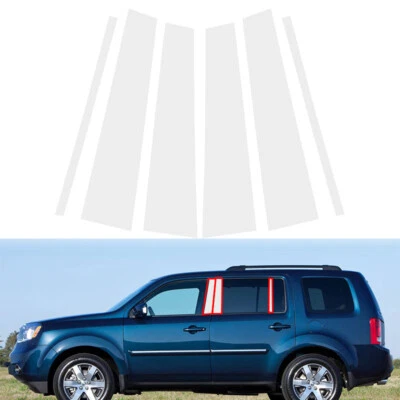 Capa decalque acabamento janela porta postes pilar tira para Honda Pilot 2009-2014 2015 - Imagem 1 de 4