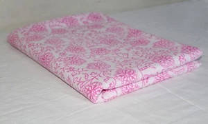 2.5 YD Indian Handmade Floral Print Cotton Sewing Fabric Dressmaking Fabric U16 - Picture 1 of 11