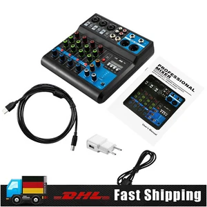 Bluetooth Mixer USB Live Studio Audio Mischpult DJ Konsole Verst?rker M/5Kanal - Bild 1 von 12