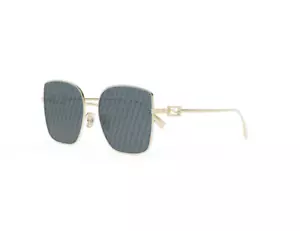 Fendi BAGUETTE FE40013U 10X Grey/Gold Mirrored Square Women's Sunglasses - Picture 1 of 2