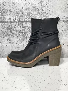 EL NATURALISTA HIYA PLEASANT BOOT 40 BLACK LEATHER N5175 - Picture 1 of 9