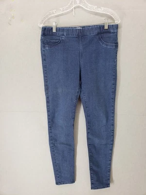 H&M Jeggings Womens US 8 Blue Skinny Stretch Denim Pants Pull On Pockets Casual - Image 1 of 4