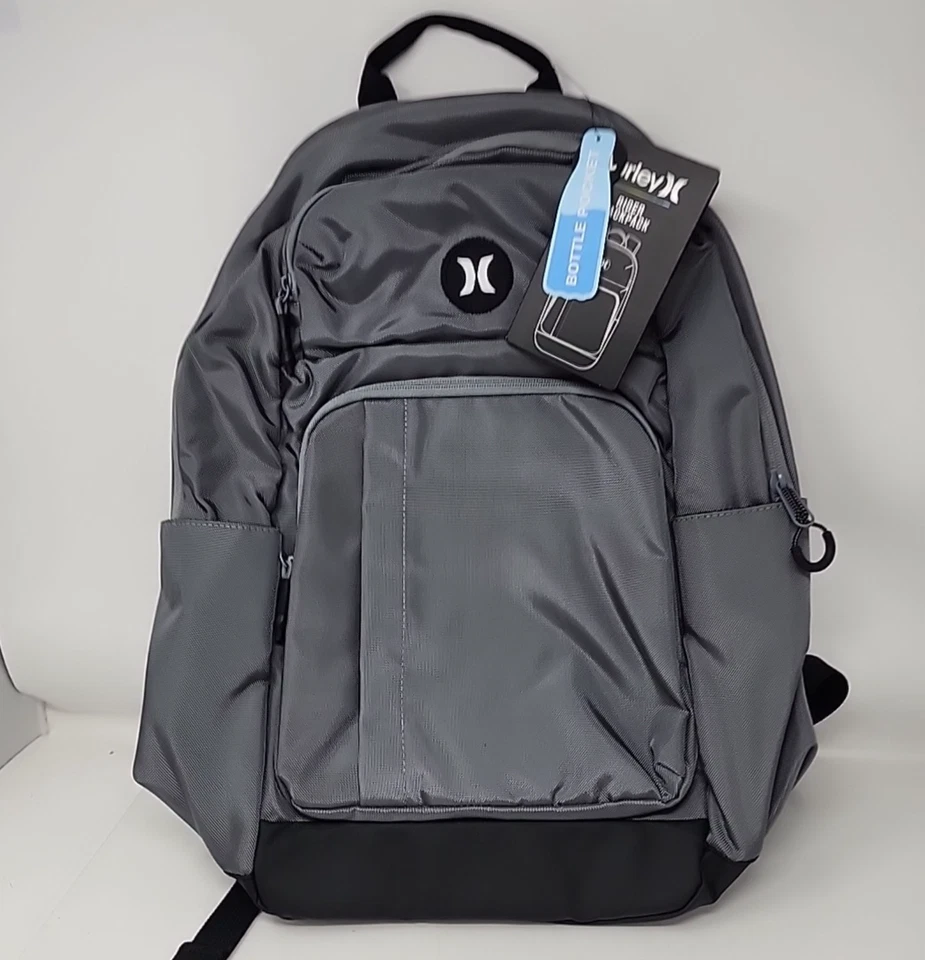 Hurley Rider Backpack Cool Grey Durable Adjustable Straps & FAST