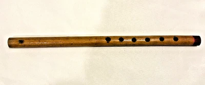 Rare 11” Wooden Flute Vintage Hand Carved Flute Bamboo - Image 1 of 4
