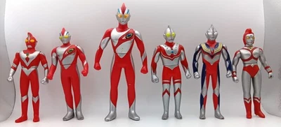 Bandai Ultraman Series Figures Soft Vinyl Set of 6 1990s  Tsuburaya Production - Image 1 of 4