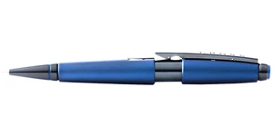 CROSS EDGE MATTE BLUE GEL INK ROLLERBALL PEN WITH CHROME APPOINTMENTS -AT0555-25 - Picture 1 of 8