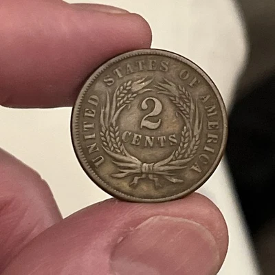 1866 Two Cent Piece VF/XF Condition Type Coin - Image 1 of 4