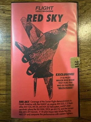 Flight Video Magazine - Red Sky VHS Aviation MIG-29 Soviet Air Show 1989 RARE - Image 1 of 4
