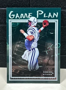 1998 Leaf Rookies & Stars PEYTON MANNING Game Plan #/5000 (RC) Colts - Picture 1 of 2