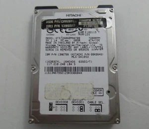 Hitachi HTS726060M9AT00 60GB 7200 RPM 2.5" ATA IDE Hard Drive (08K0849) - Picture 1 of 2