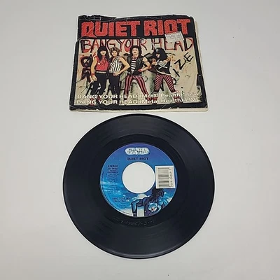 Quiet Riot Bang Your Head Metal Health 45 RPM Vinyl Record & Picture Sleeve 1983 - Image 1 of 4
