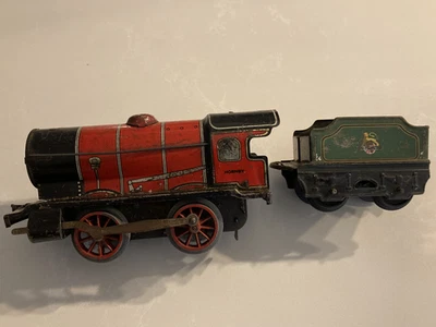 HORNBY WEISSBLECH UHRWERK ROTE LOK & TENDER  - Bild 1 von 4