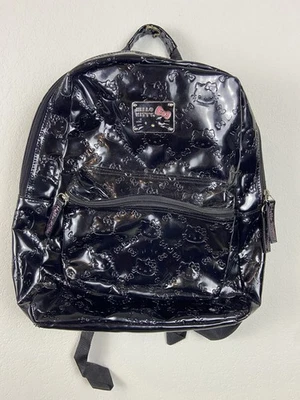 Vintage Hello Kitty Loungefly Embossed Black Faux Leather Backpack 2012 - Image 1 of 4