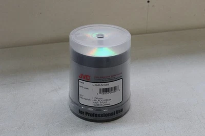 Brand New 100 PCS JVC/TY Silver Thermal Hub Printable DVD-R J-DMR-ZZ-SB8 - Image 1 of 2