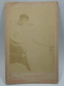 ANTIQUE NEWSBOY BROADWAY NEW YORK ACTRESS CABINET CARD OF MARIE BURROUGHS - Picture 1 of 6