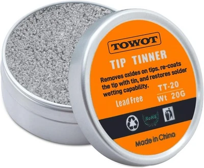 TOWOT Tip Tinner For Electronics Soldering, Iron Cleaner and Re-Tinning...  - Image 1 of 4