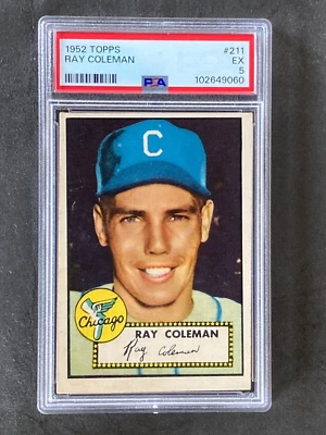 1952 Topps #211 Ray Coleman Set Break PSA 5 - Image 1 of 2