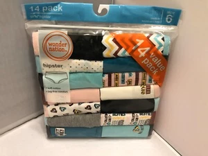 Wonder Nation Girls Hipsters Panties Underwear Size 6 Tag Free - Picture 1 of 12