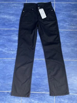 Novo Jeans Escada Sport Linda Y2K Vintage Perna Larga Cintura Alta 32 XS Preto Novo - Imagem 1 de 4