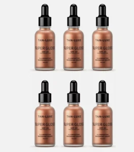 6 x TAN-LUXE SUPER GLOSS SPF 30 Illuminating Bronzing Instant Drops 30ml - Picture 1 of 6