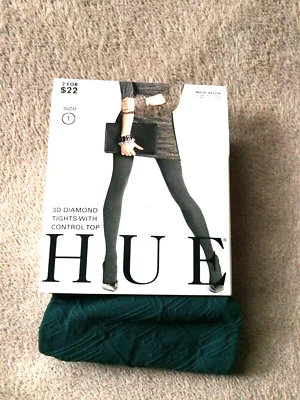 Mallas Tono Talla 1 Botella Verde 3D Diamante Control Top 40 Denier Estilo 13634 Nuevas con Etiquetas Foto 1 de 3