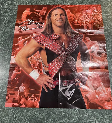 VINTAGE WWE WWF SHAWN MICHAELS HBK DOUBLE SIDED POSTER APPROX 21” x 24.5” Cover