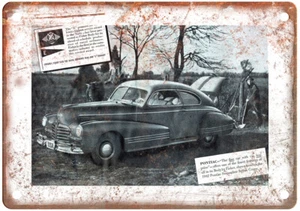 Vintage 1942 Pontiac Auto Ad Reproduction Metal Sign A12202 - Picture 1 of 2