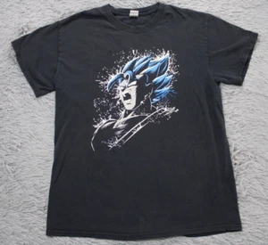 Vintage Dragon Ball Z Vegeta Shirt Mens Medium Black Gildan DBZ Anime Tee - Picture 1 of 10