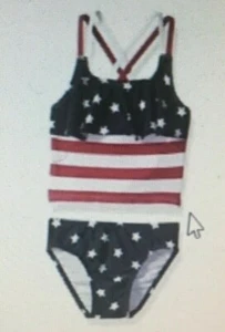 NEW The Children's Place Toddler Girls  Li'l Americana Tankini Swimwear 3T NWT - Picture 1 of 1