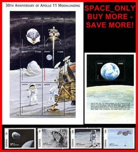 GHANA / W.AFRICA = SPACE APOLLO PROJECT set + S/s (block) + M/s MNH ASTRONOMY - Picture 1 of 1