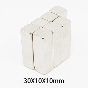 1-50pcs 30mmx10mmx10mm Strong Rare Earth Neodymium Permanent Block Magnets N50 - Picture 1 of 3
