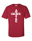 Amazing Grace in Cross Christian Jesus Cross Inspirational Men's Tee Shirt 421