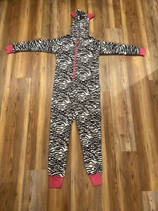 Arctic Train Trading Co Super Warm And Cozy Zebra With Pink Features 3/4 Zip - Picture 1 of 2