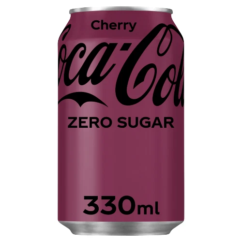 Coca Cola Cherry Zero Sugar 24 x 330ml Cans Fruity Fizzy Soft Drink - Image 1 of 1