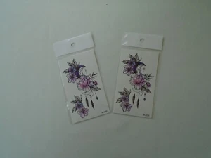 2 Tattoo Cards For Girls Dreamcatcher Tattoo New - Picture 1 of 1
