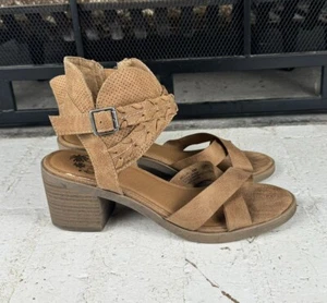 Jellypop Women’s Selia Sandals Ankle Zipper Buckle Block Heels Size 8 - Picture 1 of 17