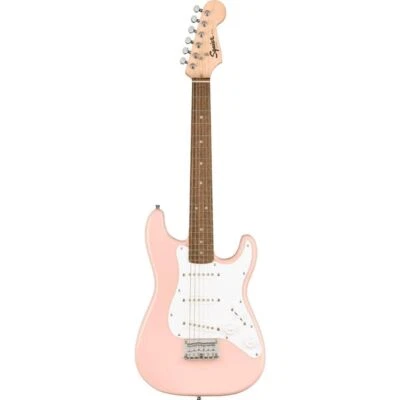 Squier Mini Stratocaster Electric Guitar, Shell Pink, Laurel Fingerboard - Image 1 of 4