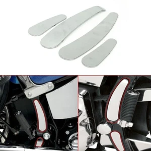 1990-1999 HARLEY FLSTF FAT BOY : Chrome Frame Covers/Inserts Set (4pc) : M425908 - Picture 1 of 2