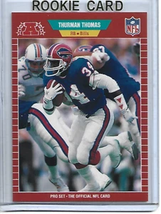 Thurman Thomas-Buffalo Bills-1989 Pro Set Football Rookie Card #32 - Picture 1 of 2