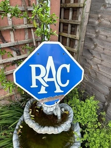 Vintage Double Sided Rac Enamel Garage Sign collect from North Norfolk - Picture 1 of 11