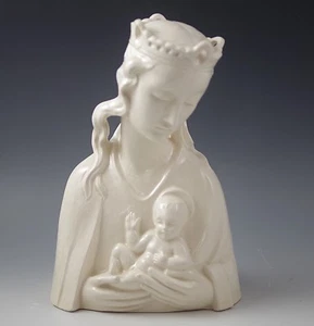 ART DECO BOHEMIA VIRGIN MARY WITH BABY JESUS SCULPTURE  LAMP IDA SCHWETZ ANTIQUE - Picture 1 of 10