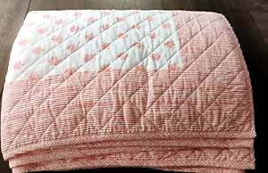 Threshold Quilt Decke Full/Queen Size rot weiß Baumwollmischung 90 x 100 Zoll - Bild 1 von 11
