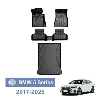 For 2017-2025 BMW 5 Series Sedan M550i 530i 540i 530e Car Floor Mat &Trunk liner Foto 1 de 4