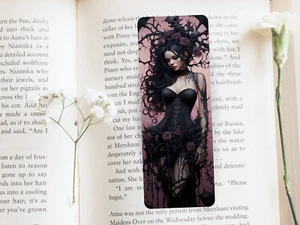 Goth Witch printed bookmark, Page Saver, Book Lover Gift, journal, Bookish - Imagen 1 de 8