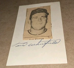 Fred Whitfield Cleveland Indians Custom Signed Index Cut W/Our COA - Picture 1 of 1