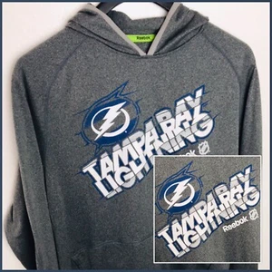 NHL Reebok Center Ice Collection Tampa Bay TB Lightning ⚡️Pullover Hoodie Mens M - Picture 1 of 8