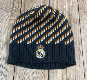 Real Madrid Soccer Winter Beanie Ski Cap Grey Orange Adult - Picture 1 of 6