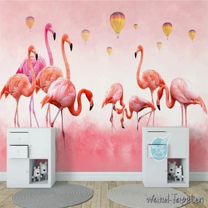 Vlies Fototapete Wandtapete Wandbilder Handgemalte Flamingo Federtapete 3868 - Bild 1 von 3